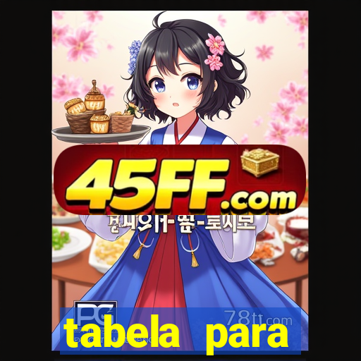 tabela para misturar cores
